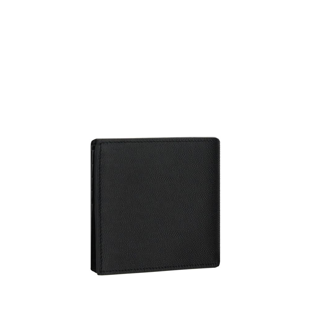 Saint Laurent Black Calf Leather Bos Taurus Wallet - Image 2