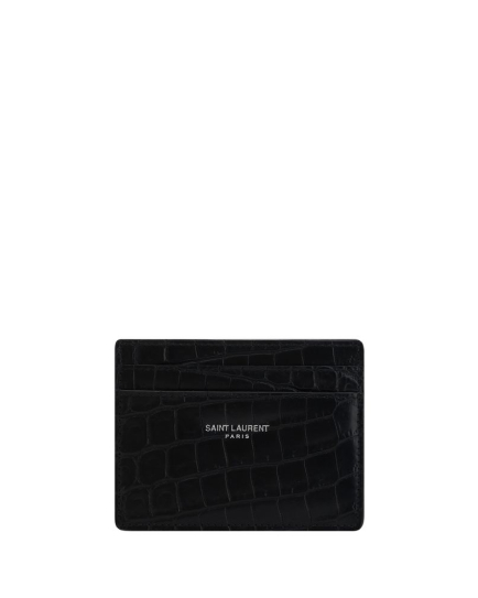 Saint Laurent Black Calf Leather Bos Taurus Wallet
