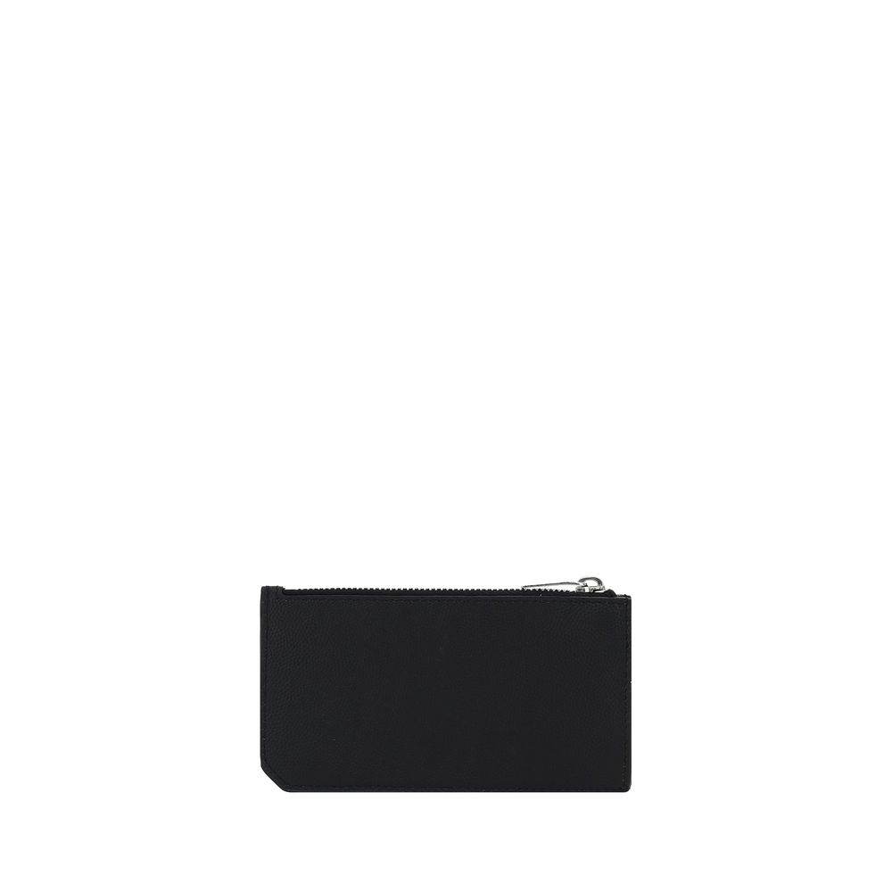 Saint Laurent Black Calf Leather Bos Taurus Wallet - Image 2