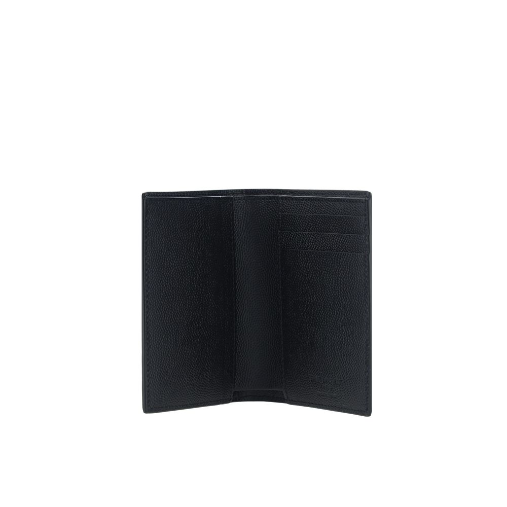 Saint Laurent Black Calf Leather Bos Taurus Wallet - Image 3