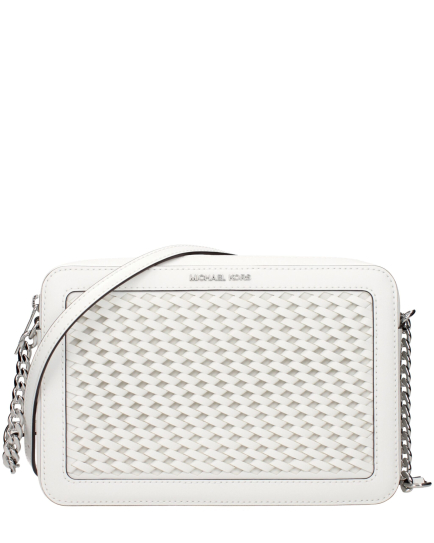 Michael Kors White Leather Crossbody Bag