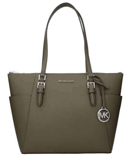Michael Kors Green Leather Shoulder Bag