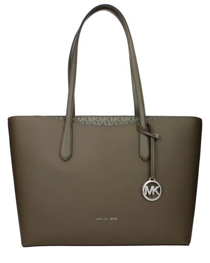 Michael Kors Green Fabric Shoulder Bag