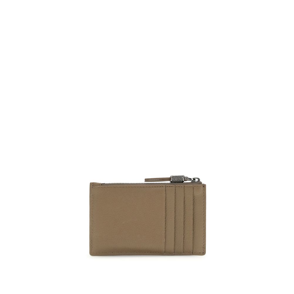 Brunello Cucinelli Beige Calf Leather Bos Taurus Wallet - Image 2