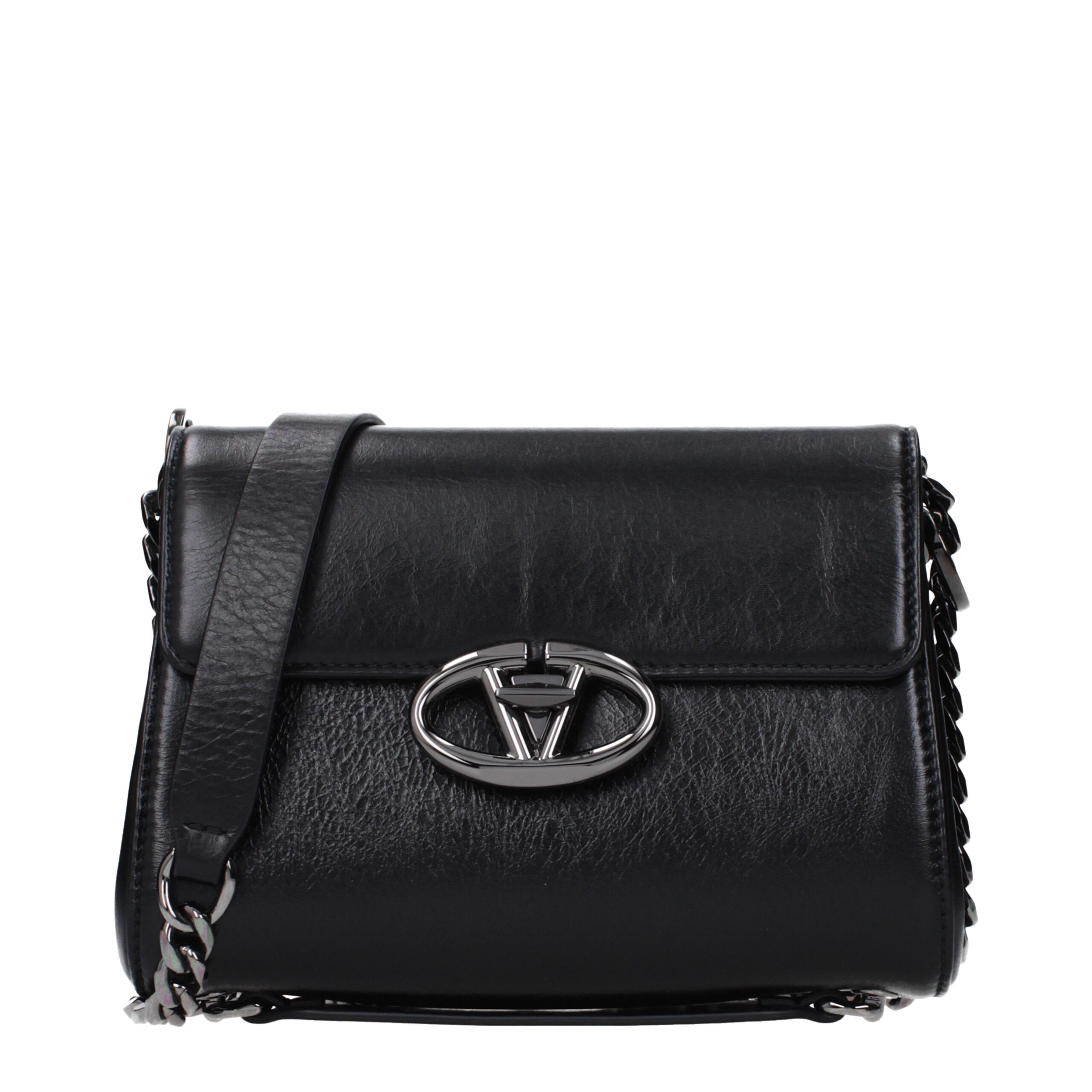 Valentino Garavani Black Leather Crossbody Bag