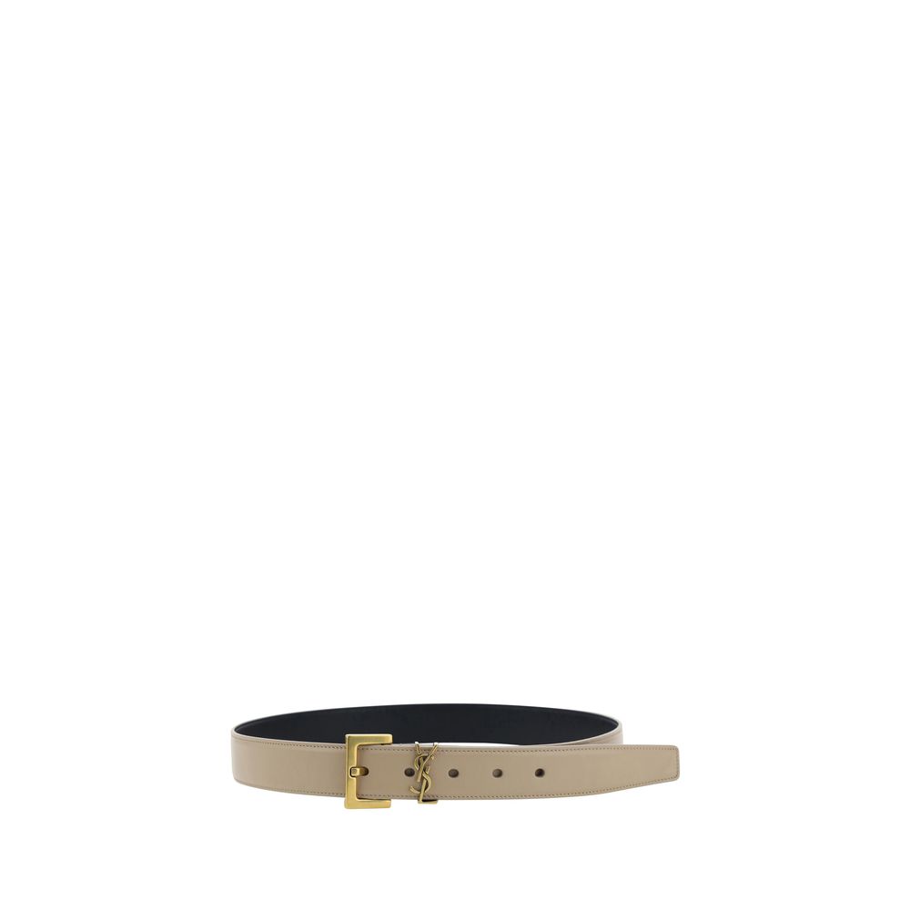 Saint Laurent Brown Calf Leather Bos Taurus Regular Belt - Image 2