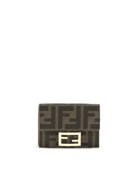 Fendi Brown Fabric Wallet