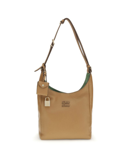 Miu Miu Beige Calf Leather Bos Taurus Backet Bag