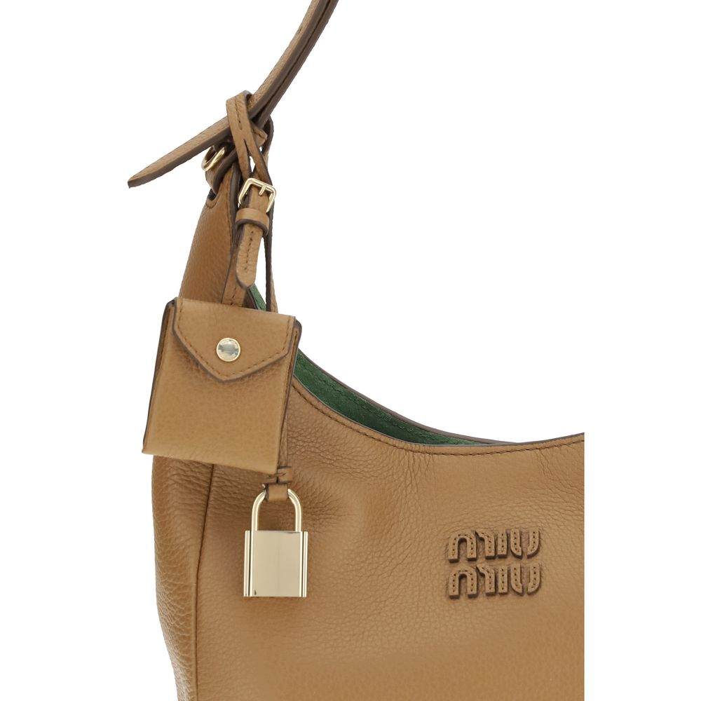 Miu Miu Beige Calf Leather Bos Taurus Backet Bag - Image 4