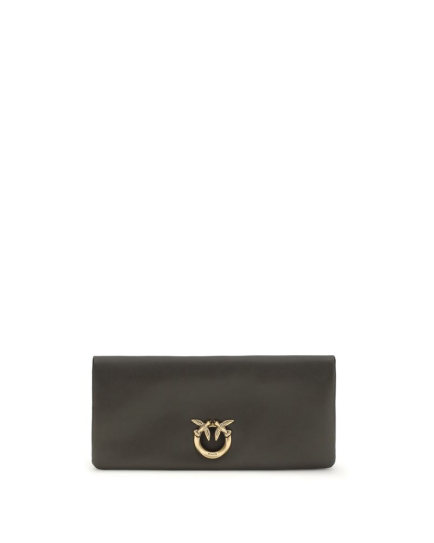 PINKO Bicolor Calf Leather Bos Taurus Clutch Bag