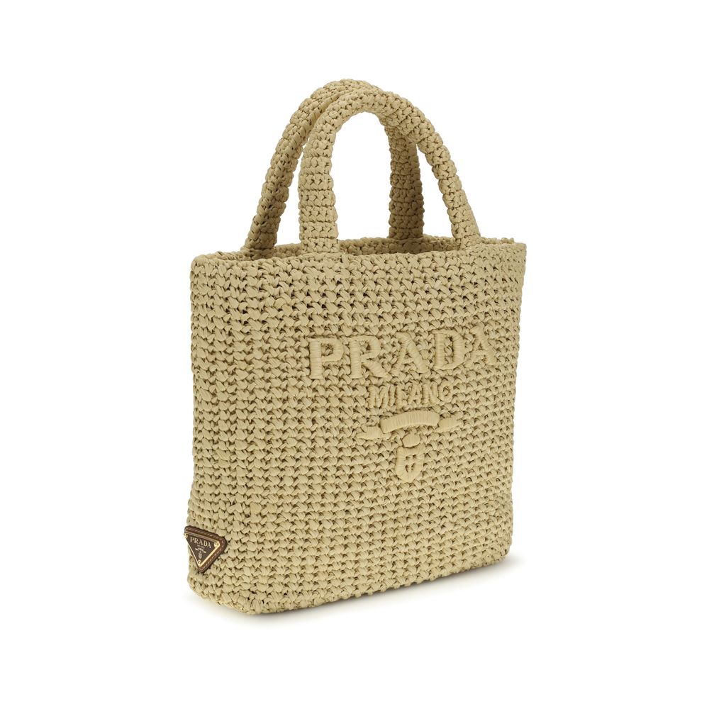 Prada Beige Raffia Handbag - Image 2