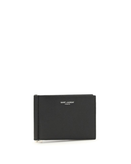 Saint Laurent Black Calf Leather Bos Taurus Wallet