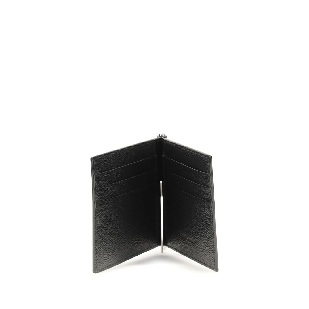 Saint Laurent Black Calf Leather Bos Taurus Wallet - Image 3