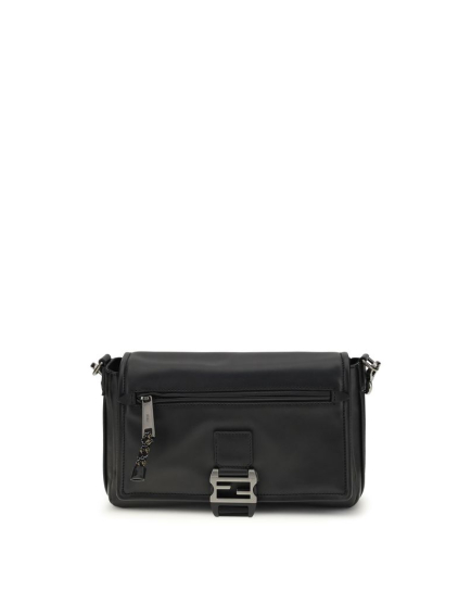 Fendi Black Calf Leather Bos Taurus Shoulder Bag