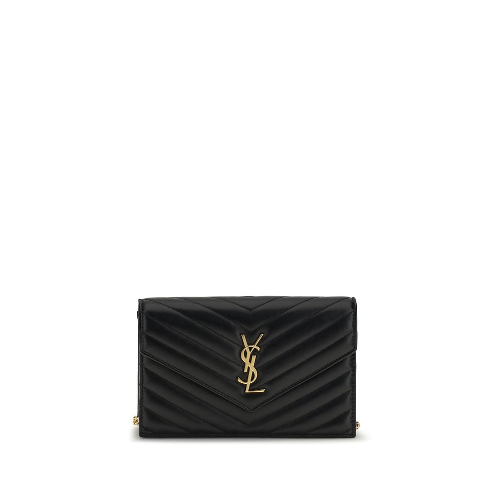 Saint Laurent Black Calf Leather Bos Taurus Wallet