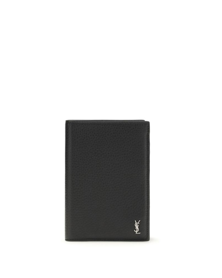 Saint Laurent Black Calf Leather Bos Taurus Wallet