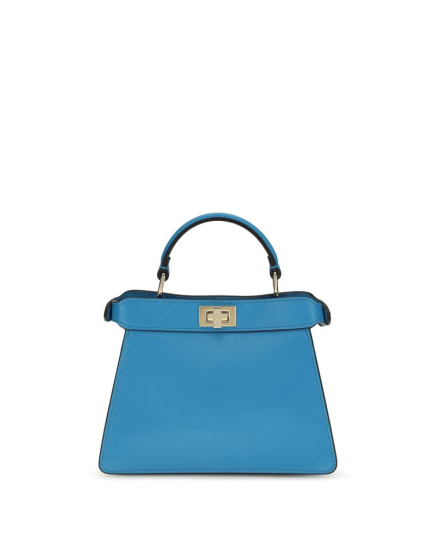 Fendi Blue Calf Leather Bos Taurus Shoulder Bag