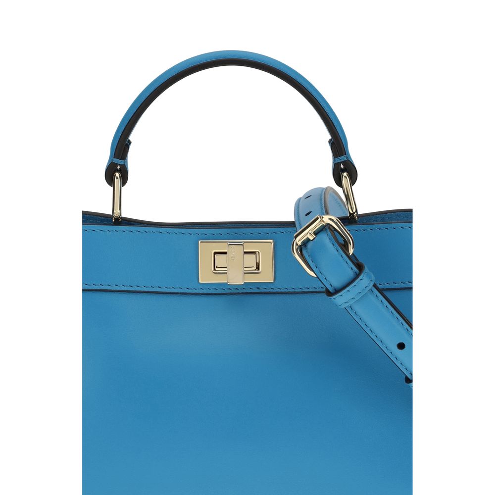 Fendi Blue Calf Leather Bos Taurus Shoulder Bag - Image 4