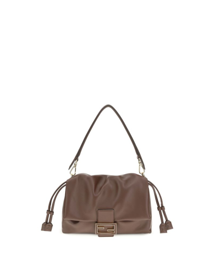 Fendi Brown Calf Leather Bos Taurus Shoulder Bag
