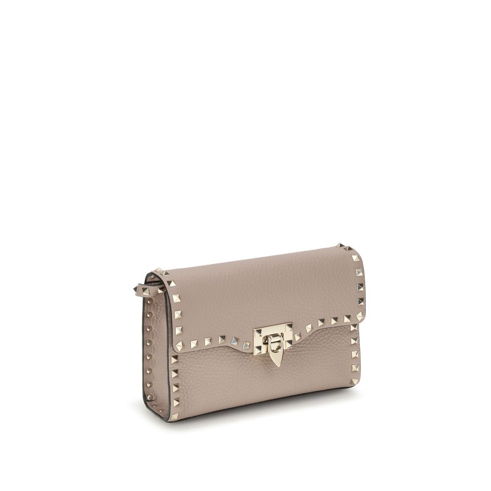 Valentino Garavani Beige Calf Leather Bos Taurus Shoulder Bag - Image 2