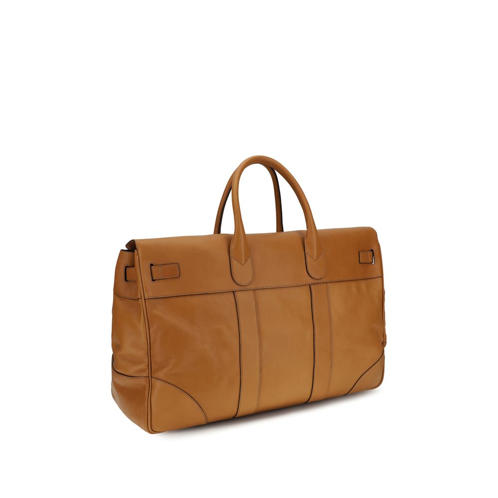 Brunello Cucinelli Brown Calf Leather Bos Taurus Luggage And Travel - Image 3
