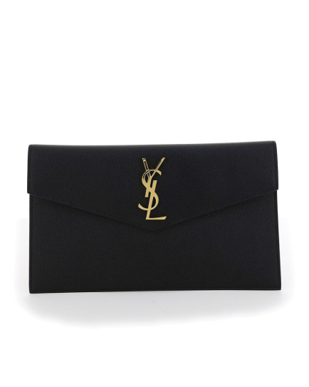 Saint Laurent Black Calf Leather Bos Taurus Wallet