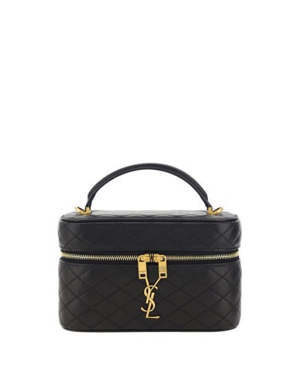 Saint Laurent Black Calf Leather Bos Taurus Handbag