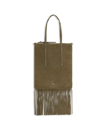 PINKO Bicolor Calf Leather Bos Taurus Shoulder Bag
