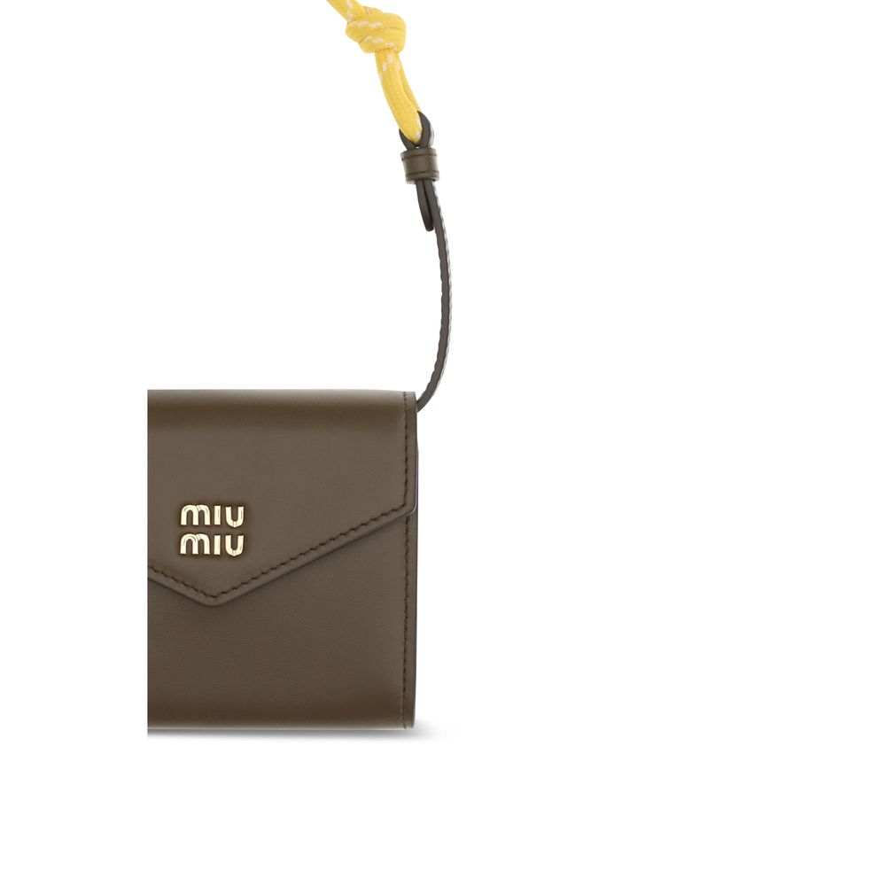 Miu Miu Brown Calf Leather Bos Taurus Wallet - Image 3