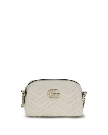 Gucci White Calf Leather Bos Taurus Handbag
