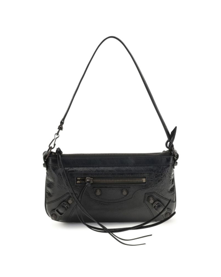 Balenciaga Black Lamb Ovis Aries Aries Shoulder Bag