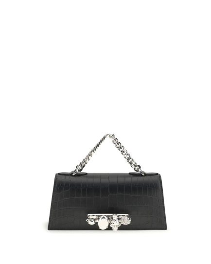 Alexander McQueen Black Calf Leather Bos Taurus Shoulder Bag