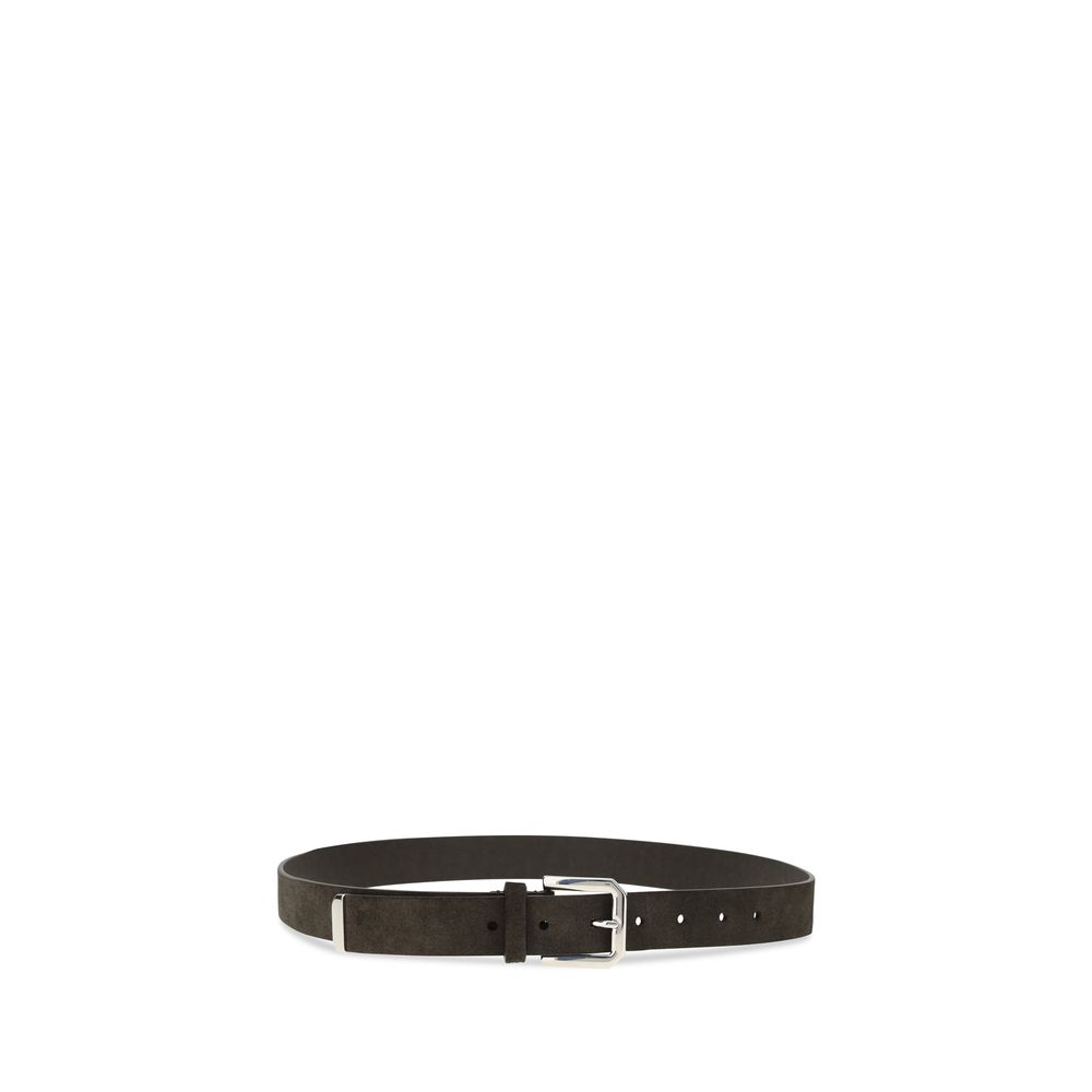 Brunello Cucinelli Black Calf Leather Bos Taurus Regular Belt - Image 2