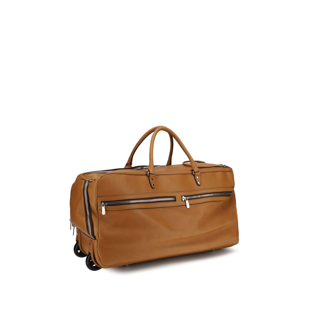 Brunello Cucinelli Brown Calf Leather Bos Taurus Luggage And Travel - Image 3