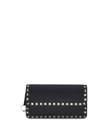 Valentino Garavani Black Calf Leather Bos Taurus Wallet