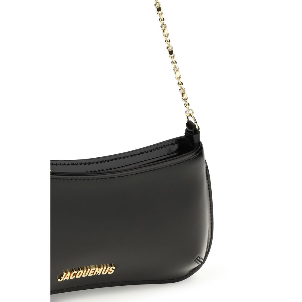 Jacquemus Black Calf Leather Bos Taurus Shoulder Bag - Image 4