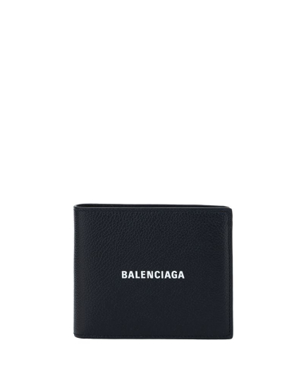 Balenciaga Black Calf Leather Bos Taurus Wallet