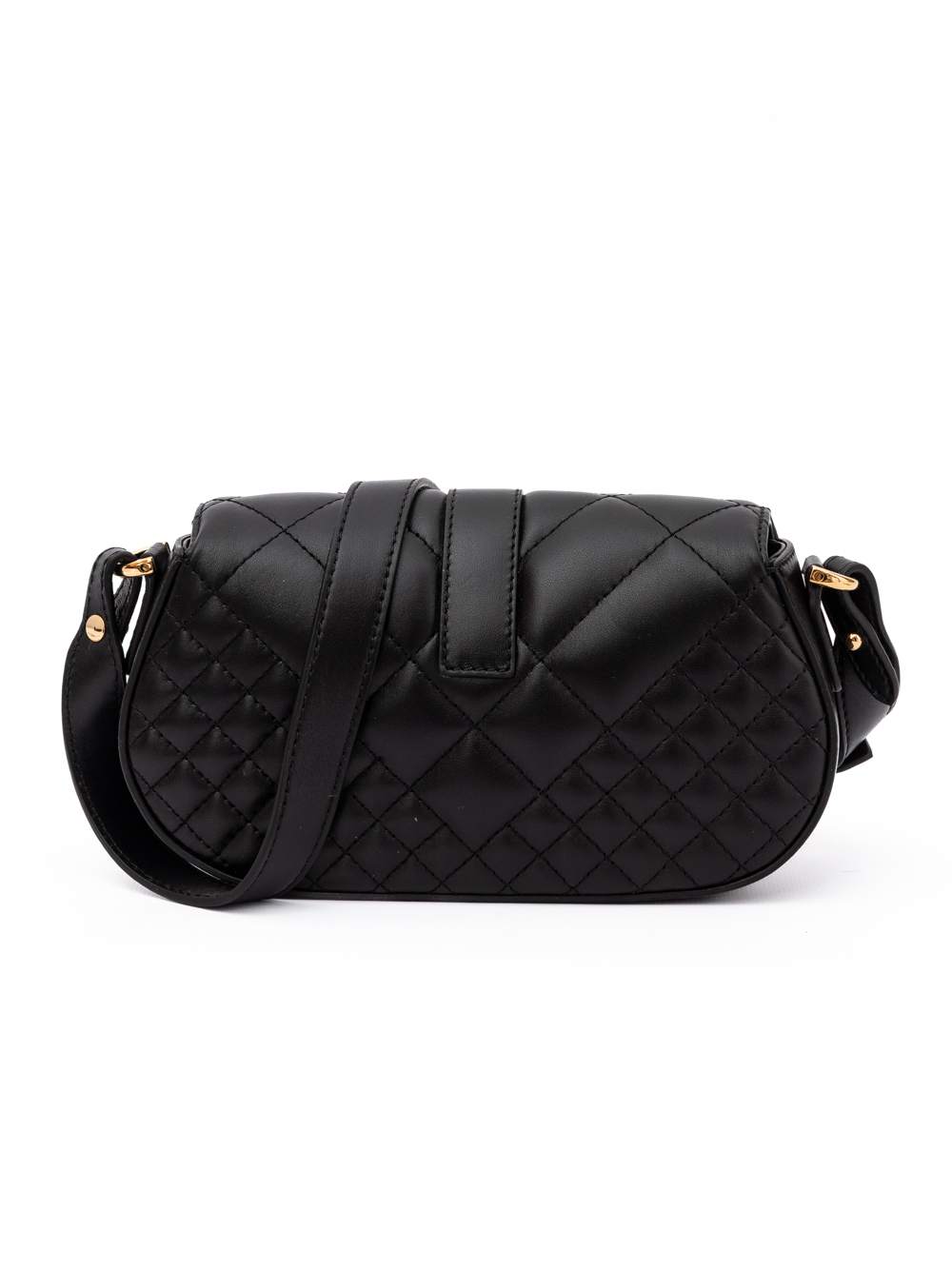 Versace Black Leather Quilted Shoulder Strap Bag - Image 2
