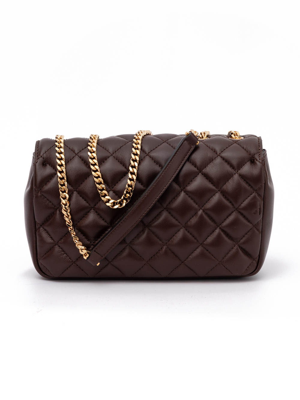 Versace Brown Quilted Leather Shoulder Strap Bag - Image 2