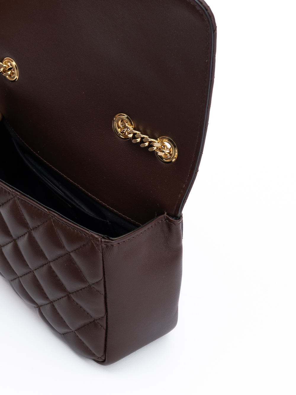 Versace Brown Quilted Leather Shoulder Strap Bag - Image 4