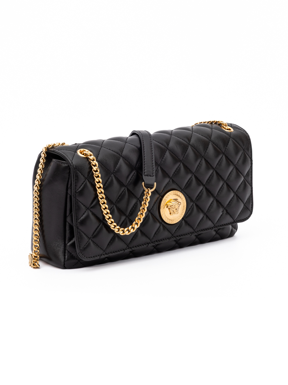 Versace Black Quilted Leather Shoulder Strap Bag - Image 2