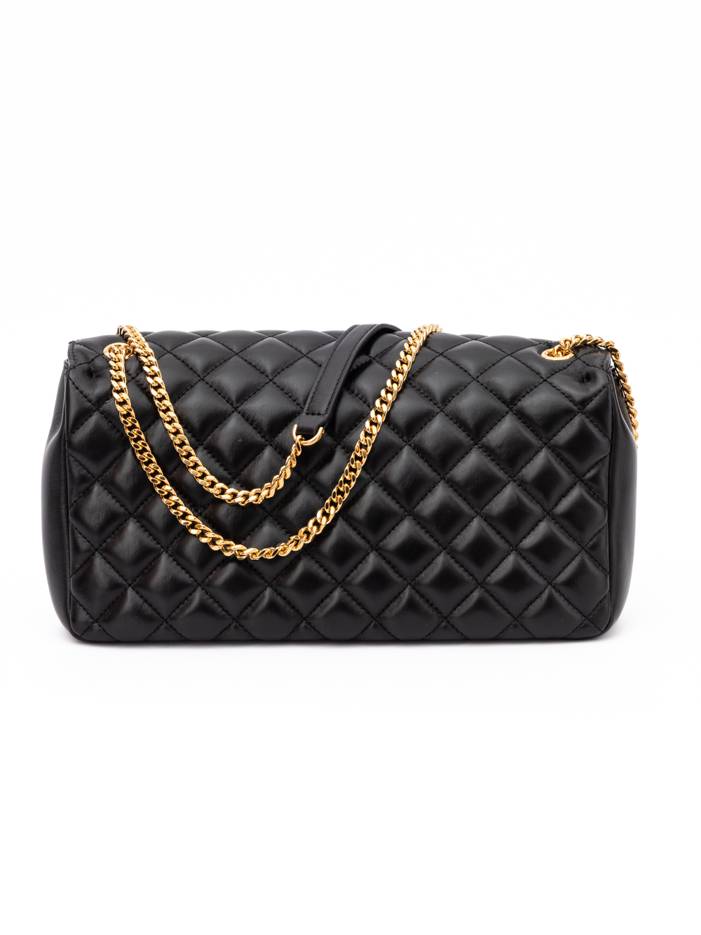 Versace Black Quilted Leather Shoulder Strap Bag - Image 3