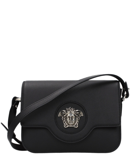 Versace Black Leather Crossbody Bag