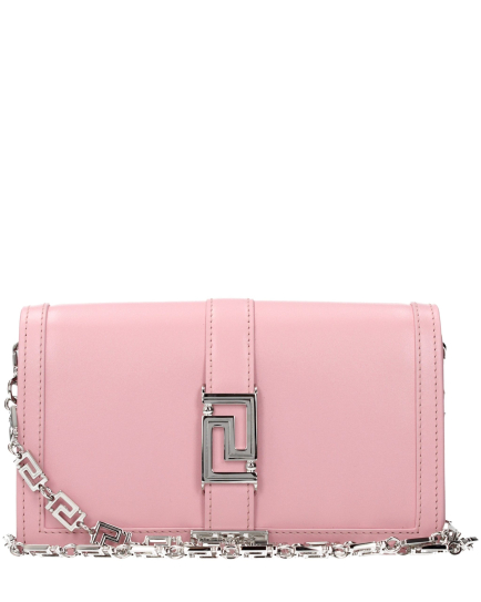 Versace Pink Leather Shoulder Bag