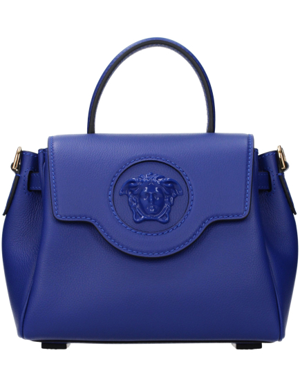 Versace Blue Leather Handbag