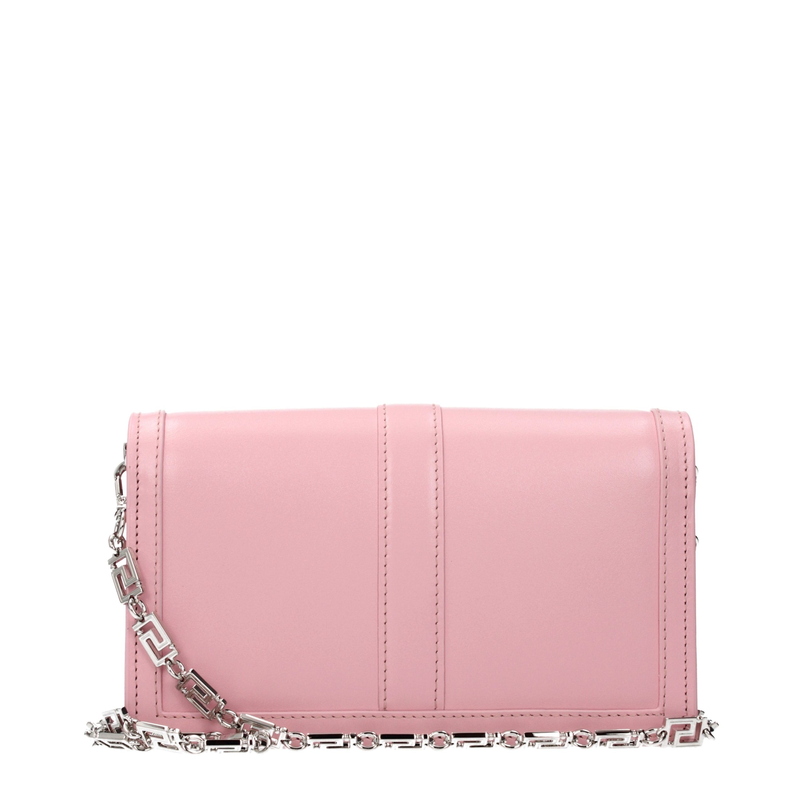 Versace Pink Leather Shoulder Bag - Image 3
