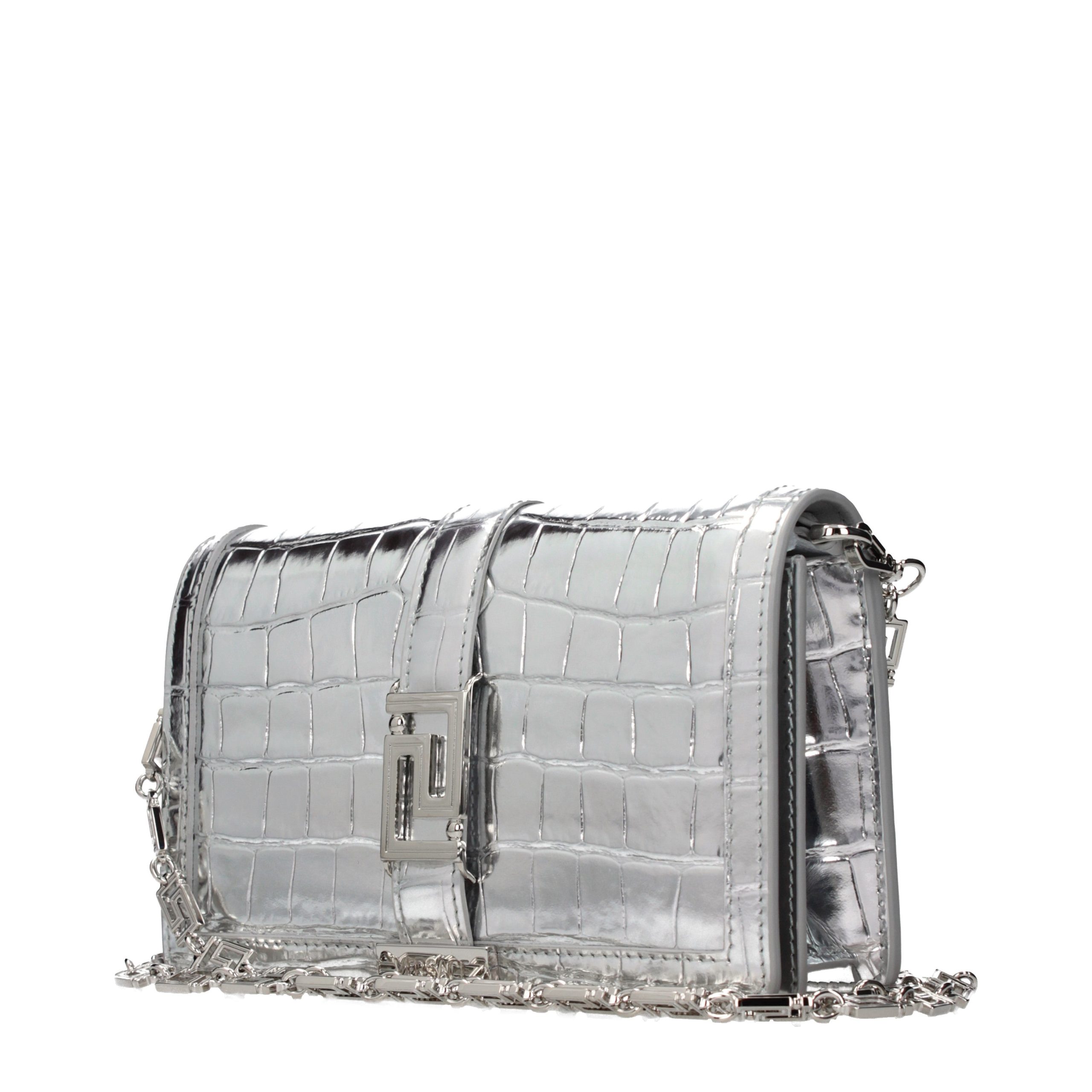 Versace Gray Leather Crossbody Bag - Image 2