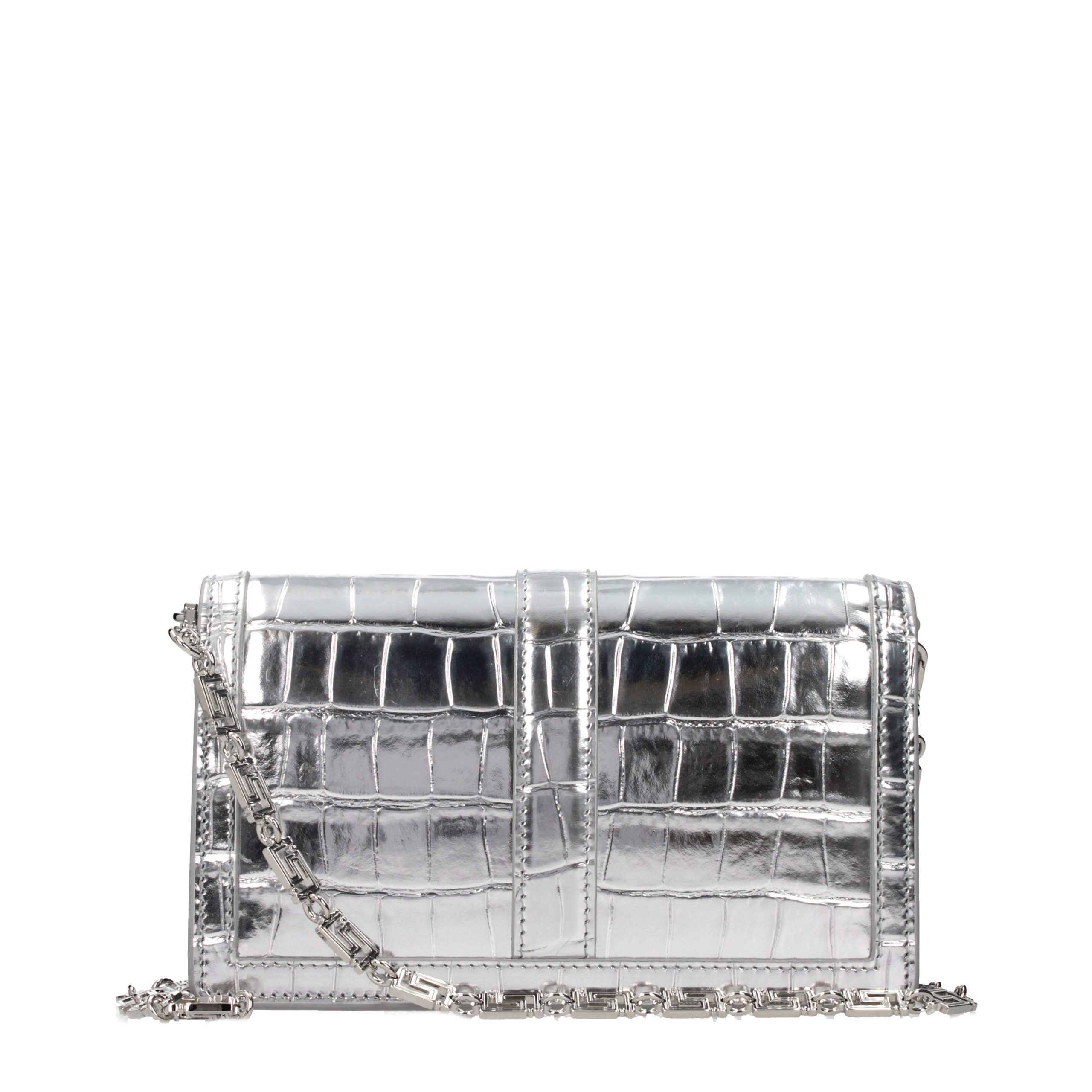 Versace Gray Leather Crossbody Bag - Image 3