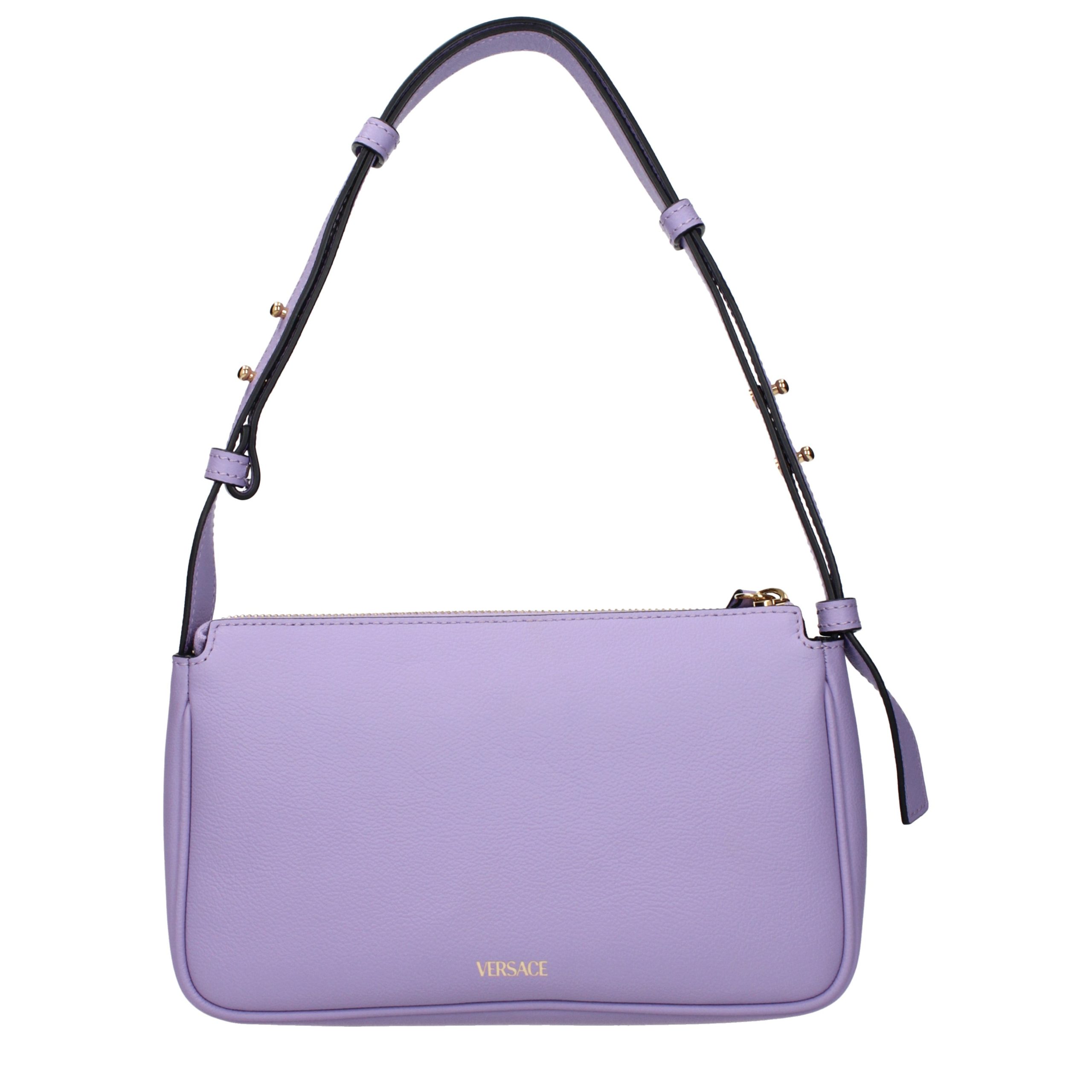 Versace Purple Leather Shoulder Bag - Image 3