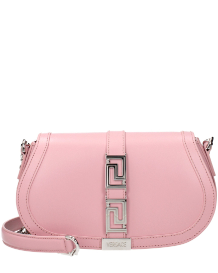 Versace Pink Leather Shoulder Bag